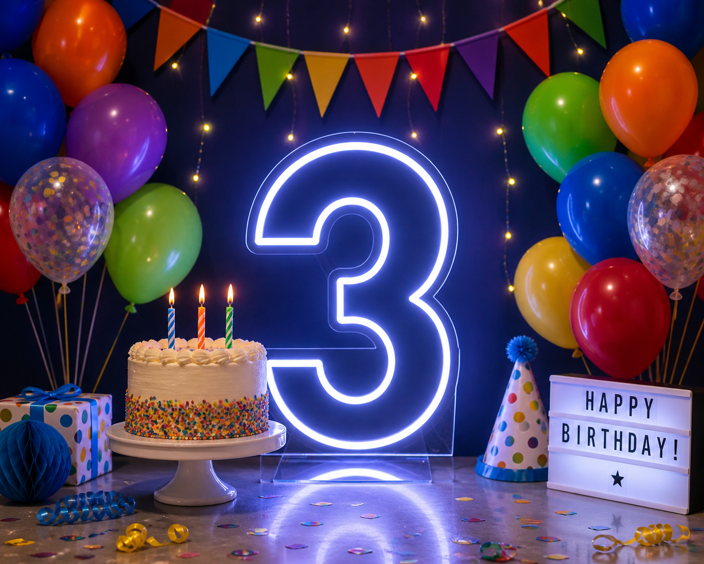 24" Neon Numbers