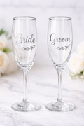 Bride & Groom Champagne Flutes