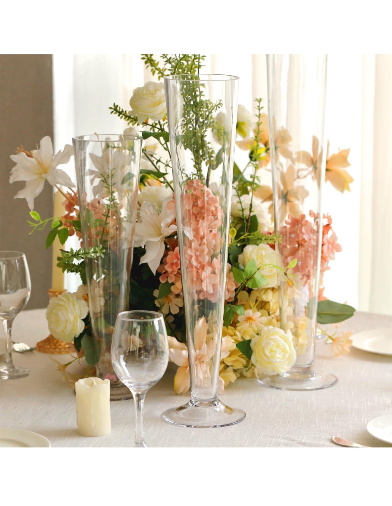 Glass Trumpet Vase 24"