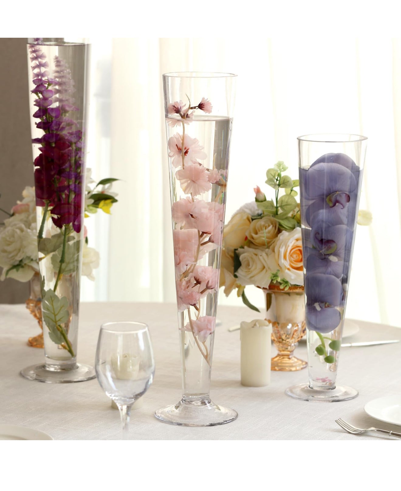 Glass Trumpet Vase 24"