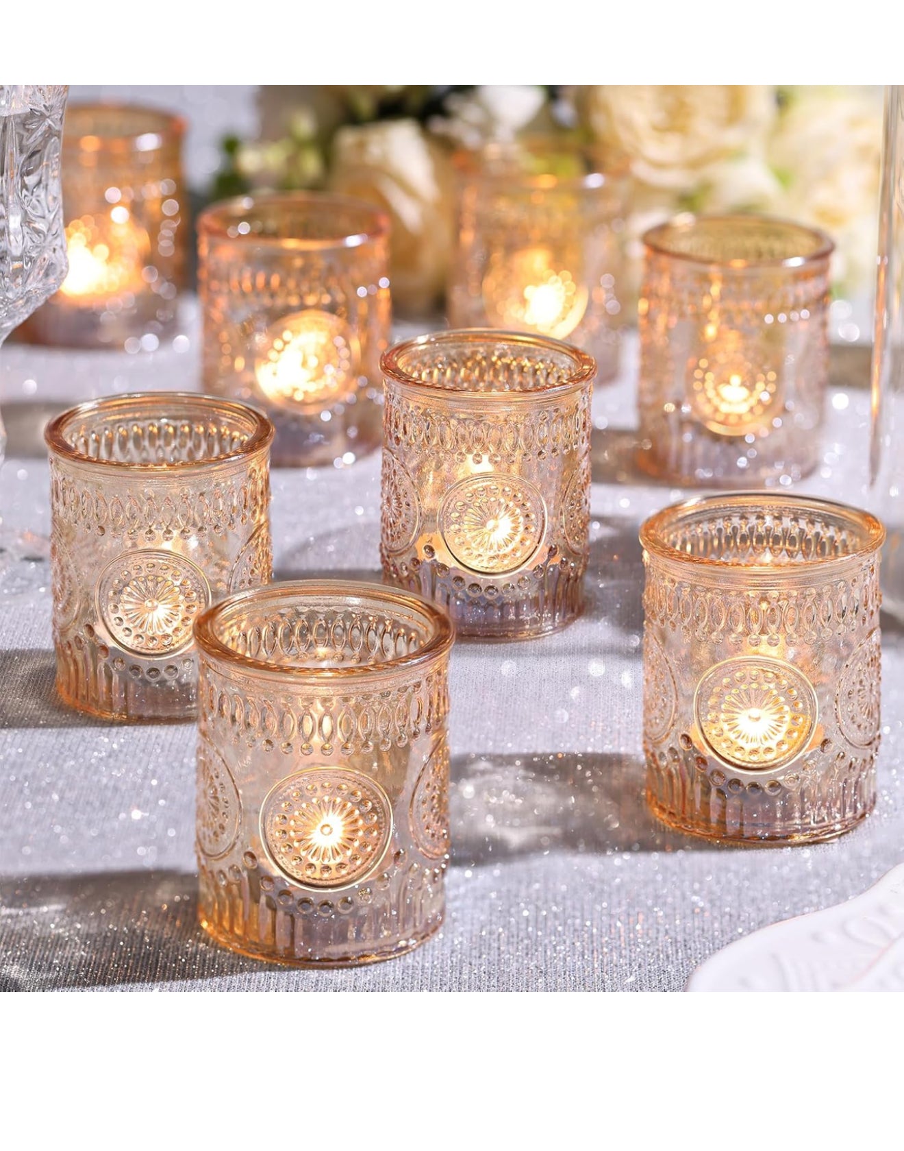 Vintage Gold Votive Candle Holders