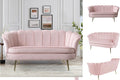 Pink Velvet Loveseat