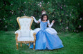 Kids White and Gold Throne Chair