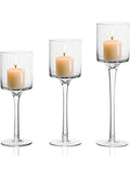 Tea Light Long Stem Candle Holder Set