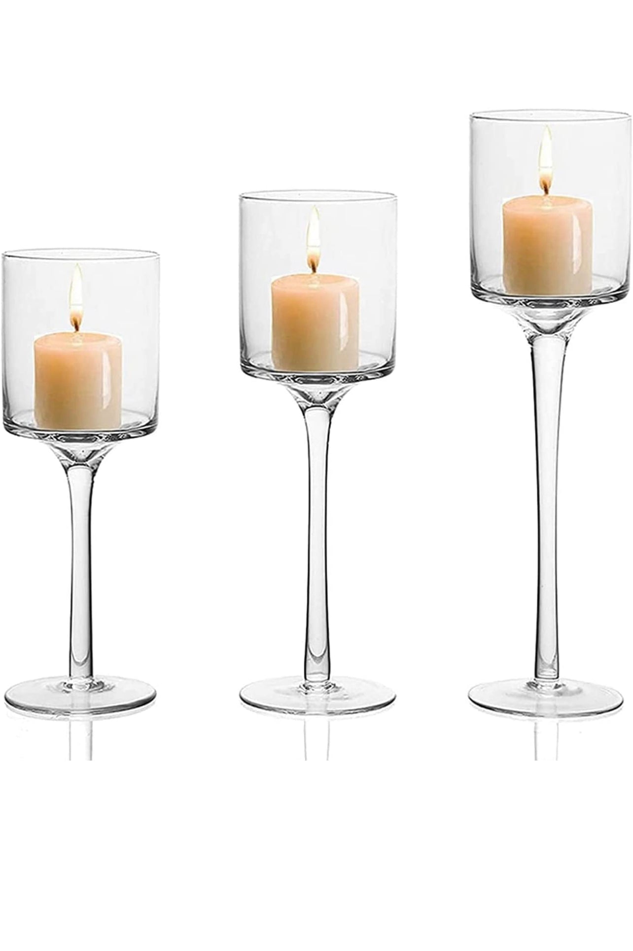Tea Light Long Stem Candle Holder Set