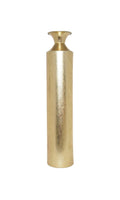 Gold Metal Tall Floor Vase