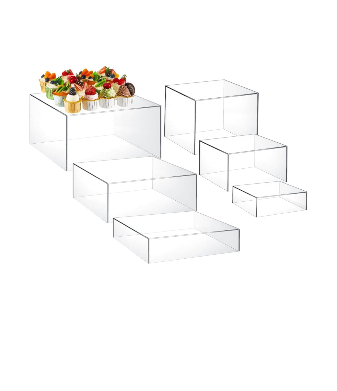 Clear Cube Food and Decor Risers