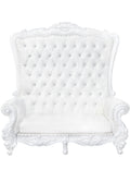 Dual White Throne Chair
