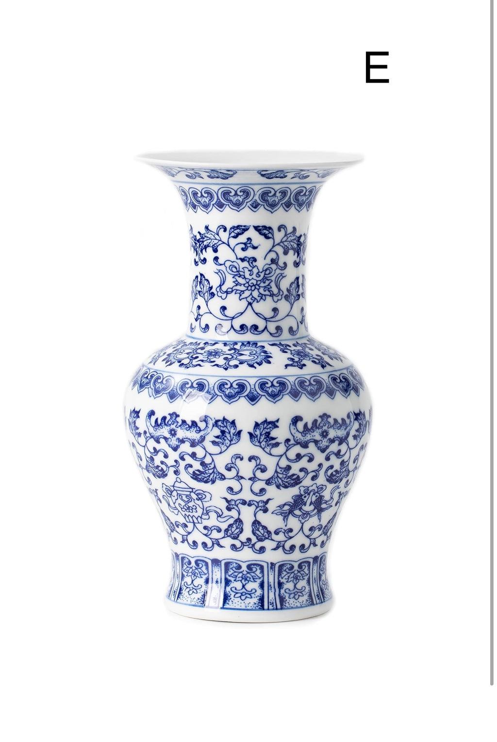 Blue and White Ceramic Chinoiserie Vases