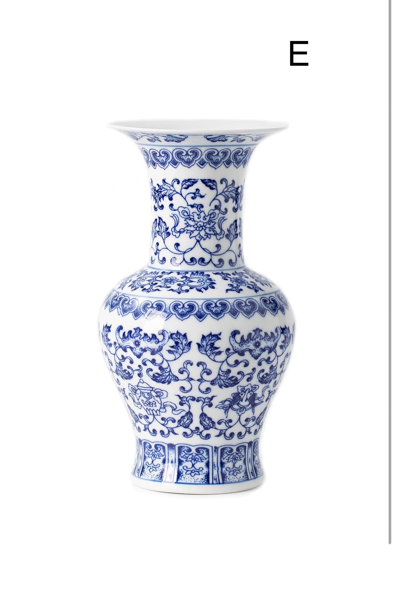 Blue and White Ceramic Chinoiserie Vases
