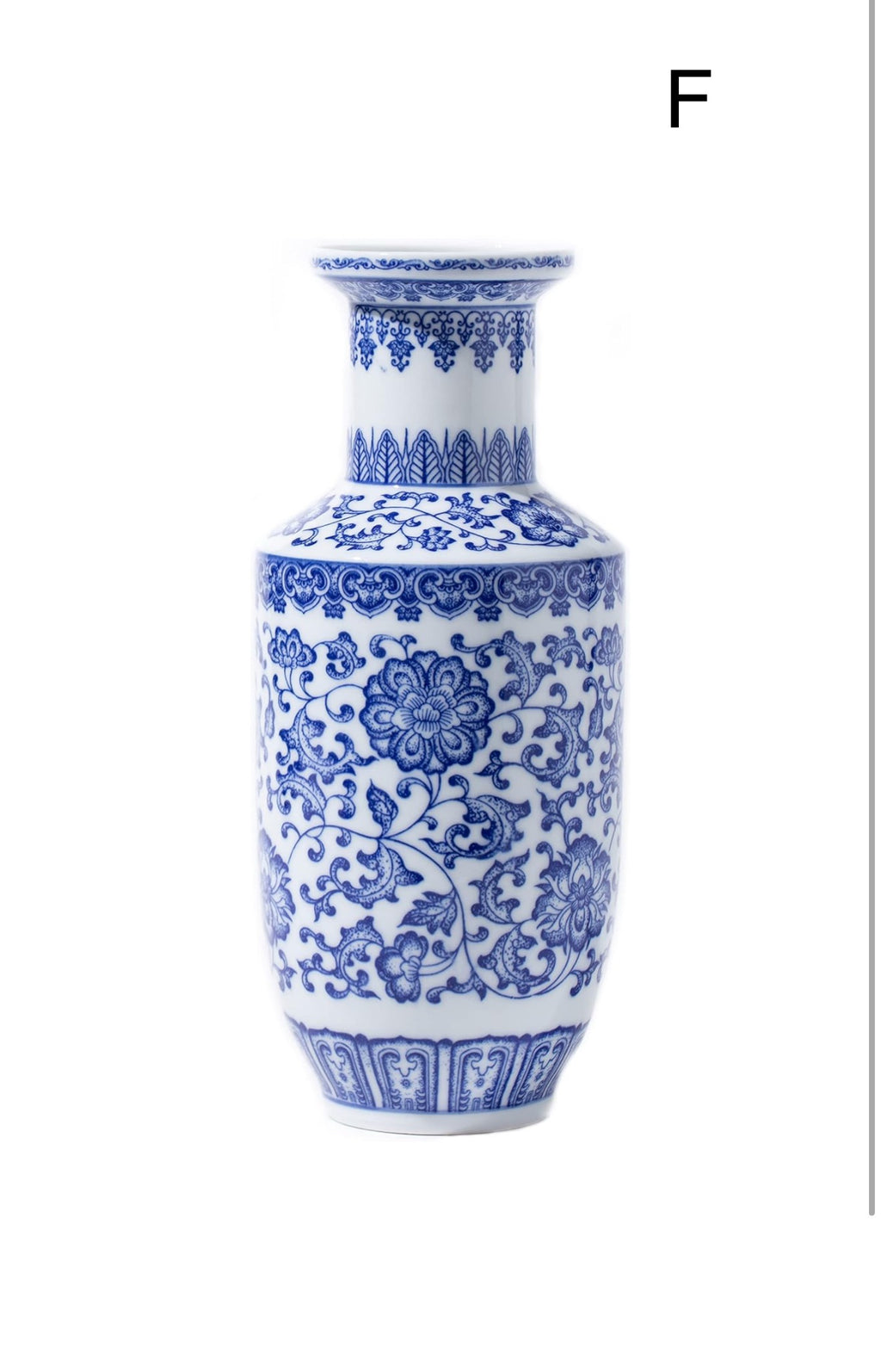 Blue and White Ceramic Chinoiserie Vases