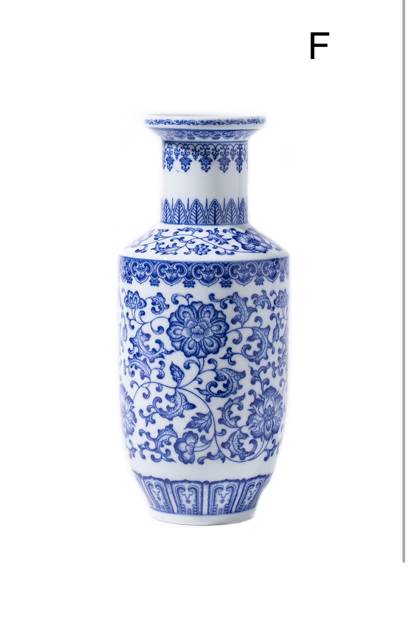 Blue and White Ceramic Chinoiserie Vases
