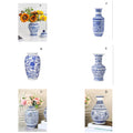 Blue and White Ceramic Chinoiserie Vases