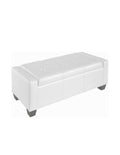 White Leather Bench