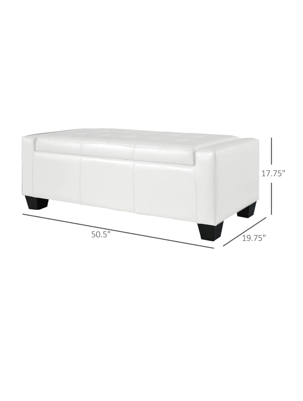 White Leather Bench