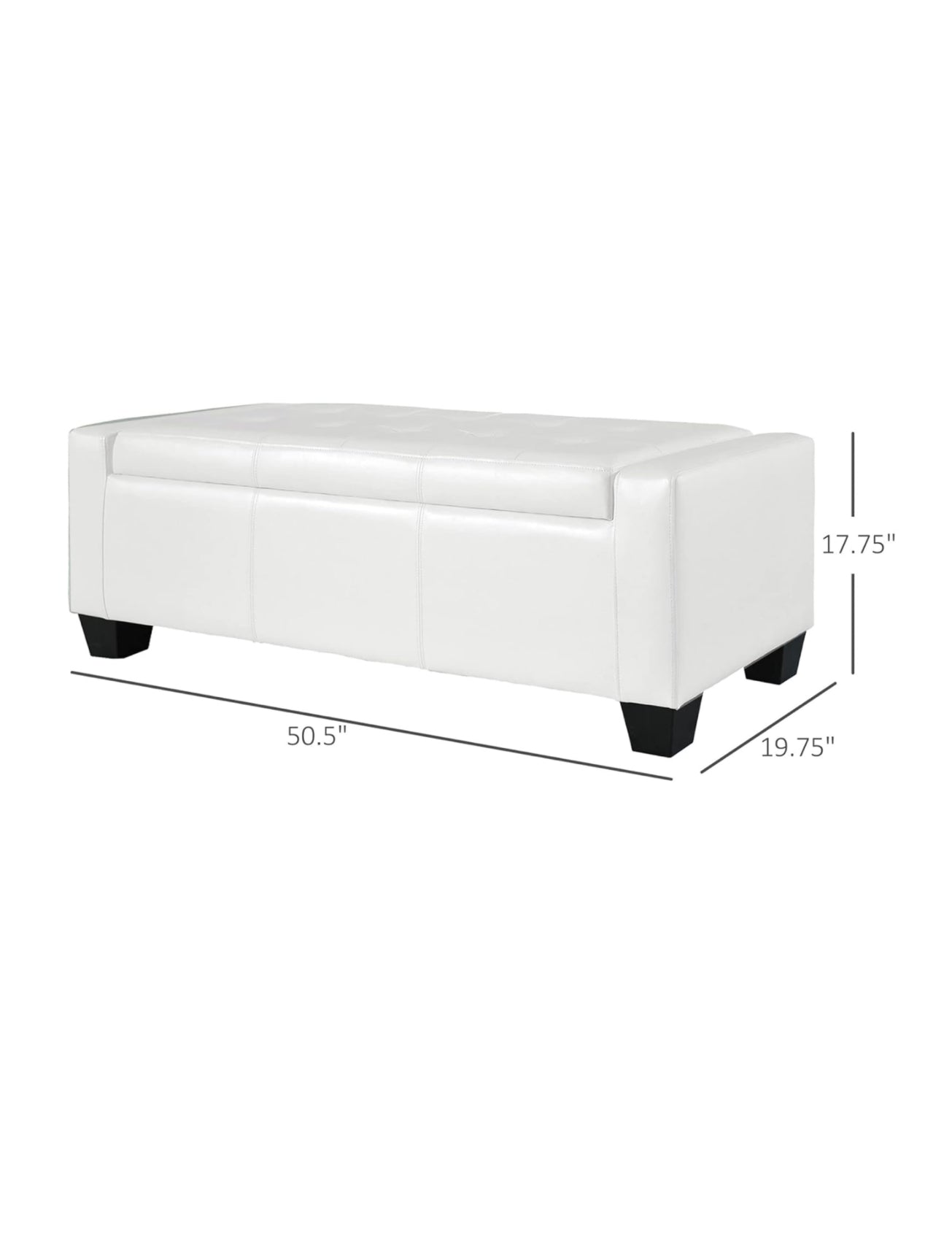 White Leather Bench