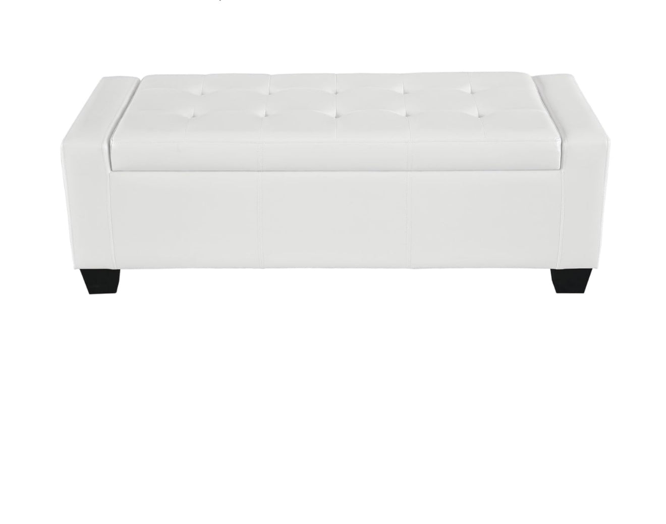 White Leather Bench