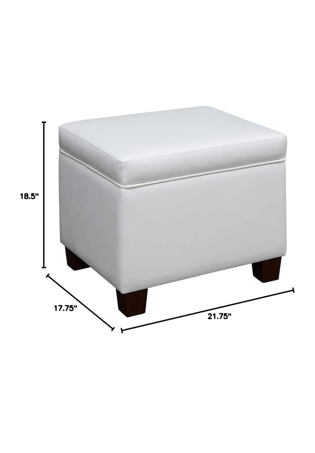 White Leather Ottoman