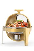 Round Gold Chafing Dish 6 Quarts