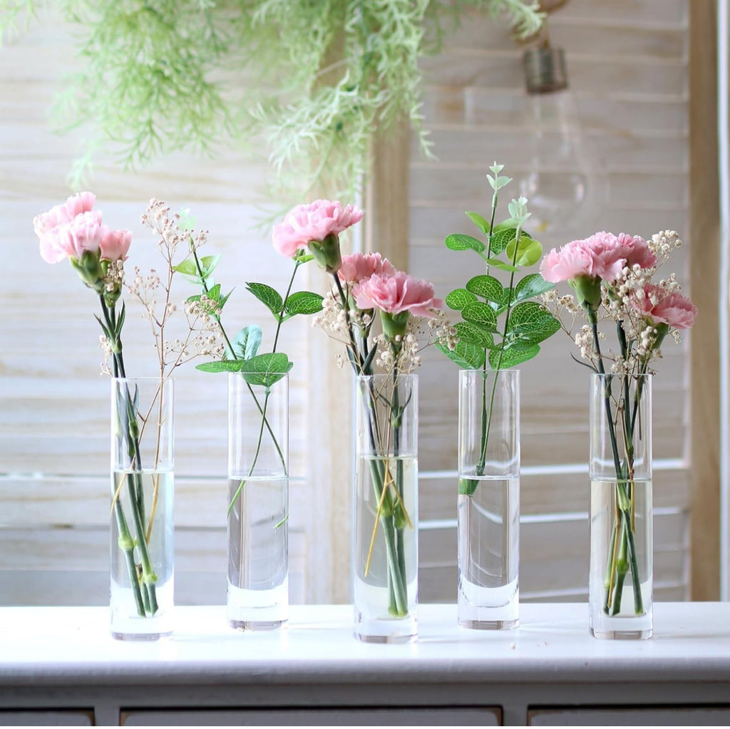 Glass Cylinder Bud Vases