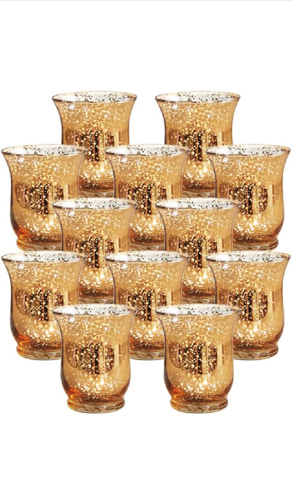 Votive Speckled Gold Candle Holders