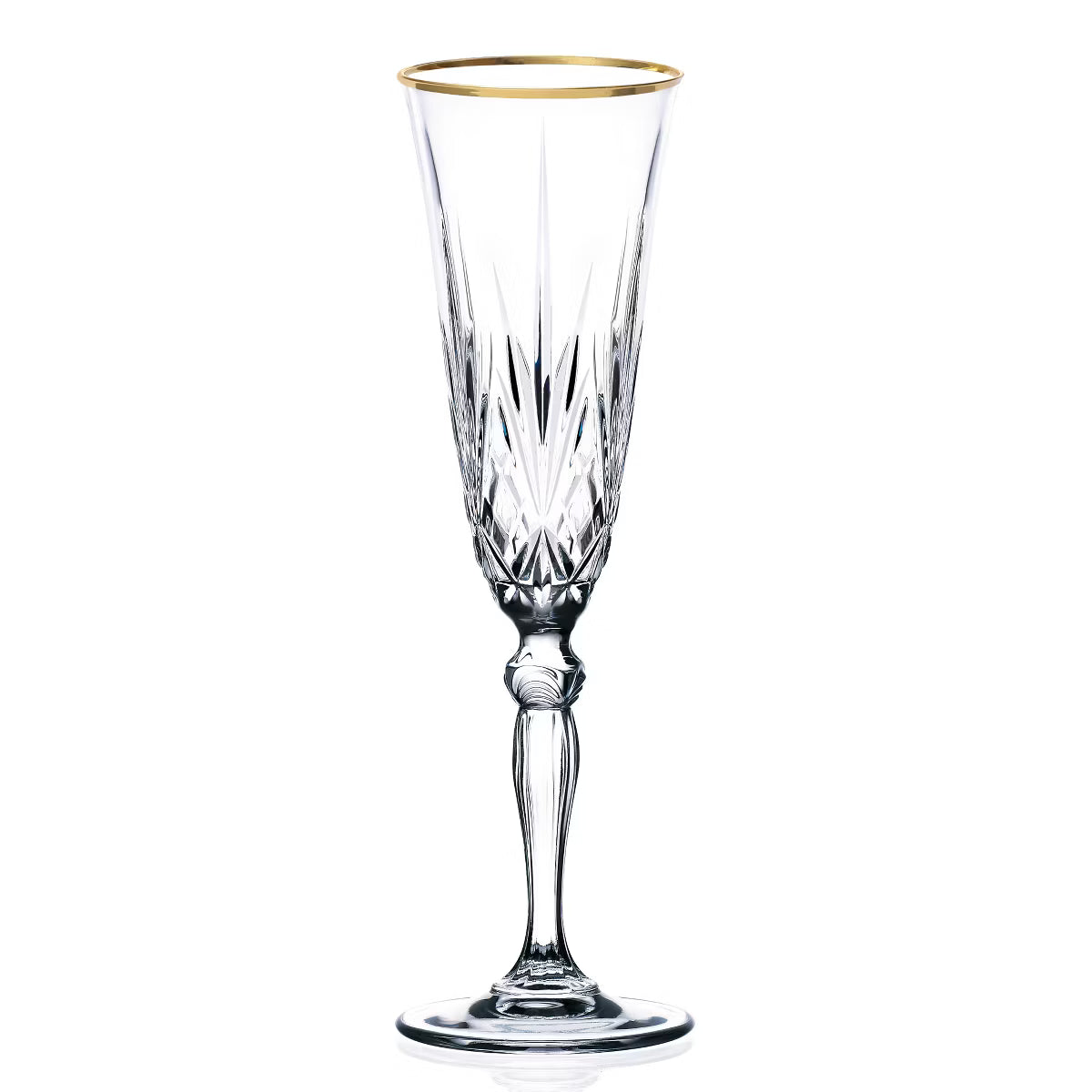 Crystal Gold Rim Champagne Flute