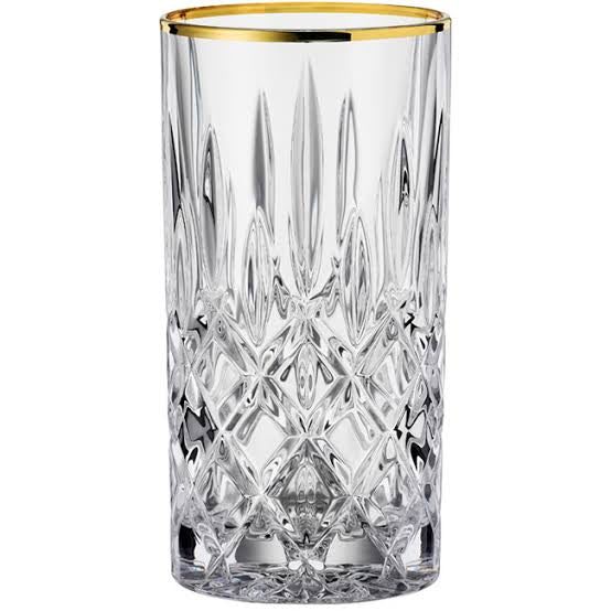 Crystal Gold Rim Beverage Glass