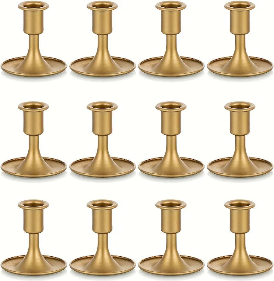 Gold Metal Taper Candle Holder
