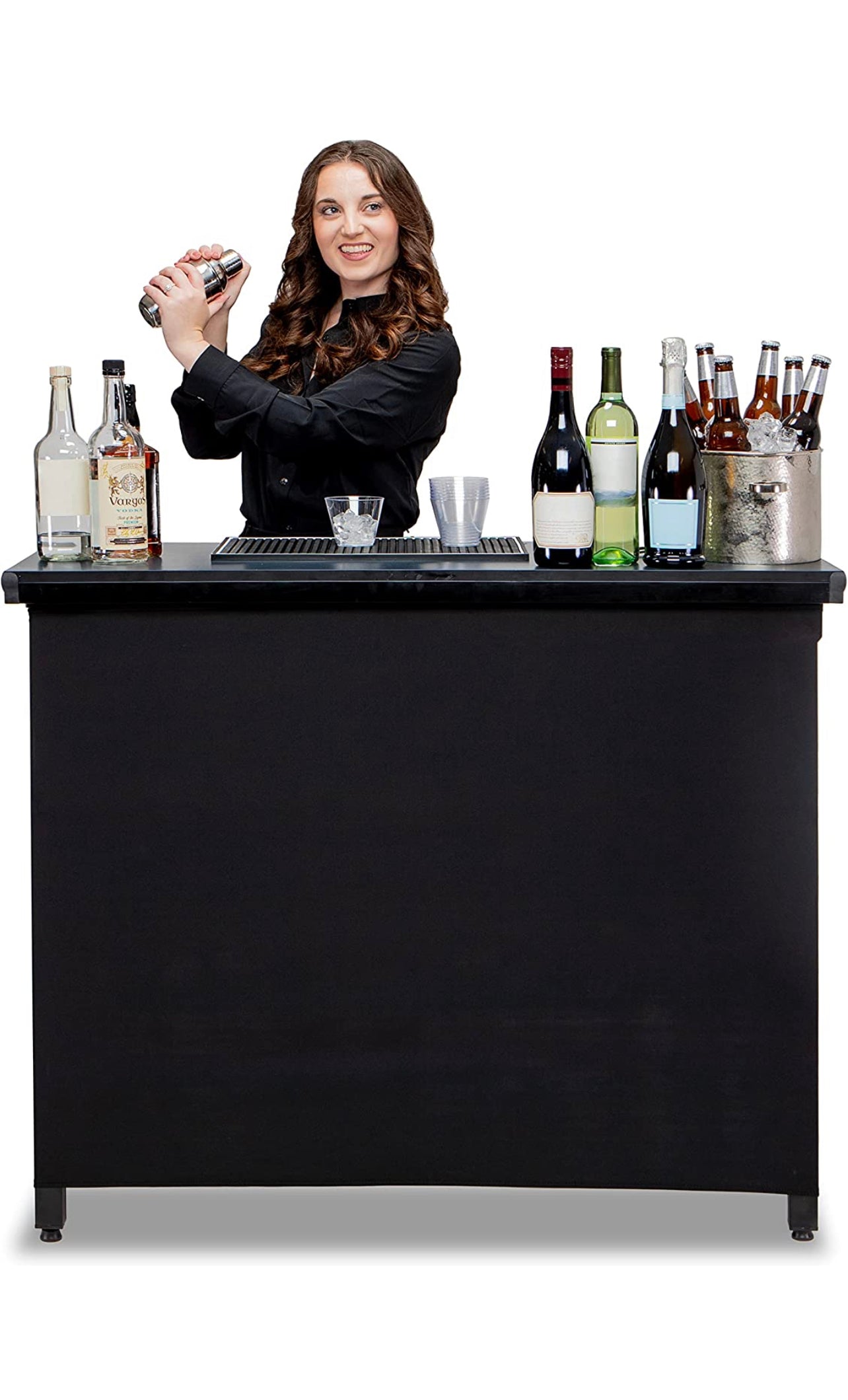 Black Portable Collapsible Bar