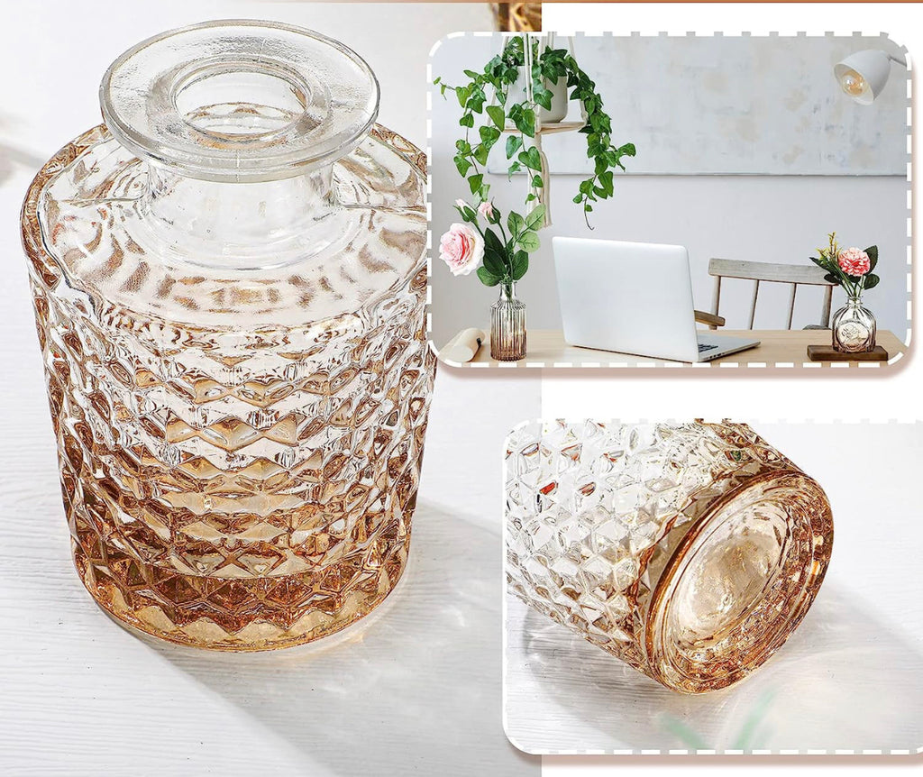 Amber Vintage Bud Vases