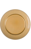 Gold Charger Plate With Beaded Rim