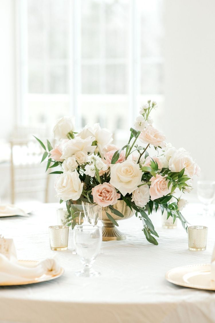 Metal Compote Vase