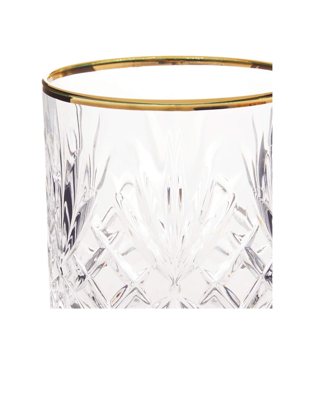 Gold Rom Crystal Rocks Glass