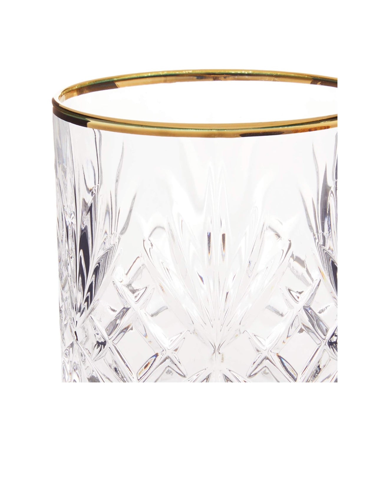 Gold Rom Crystal Rocks Glass