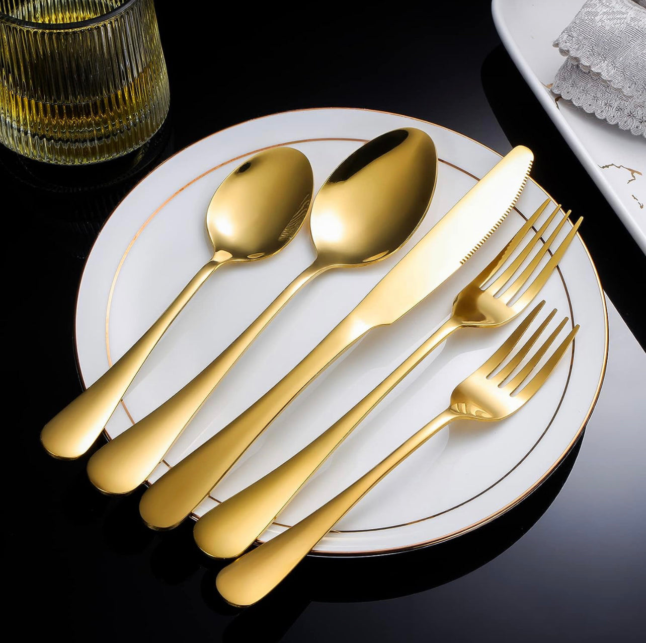 Gold Stainless Steel Flatware