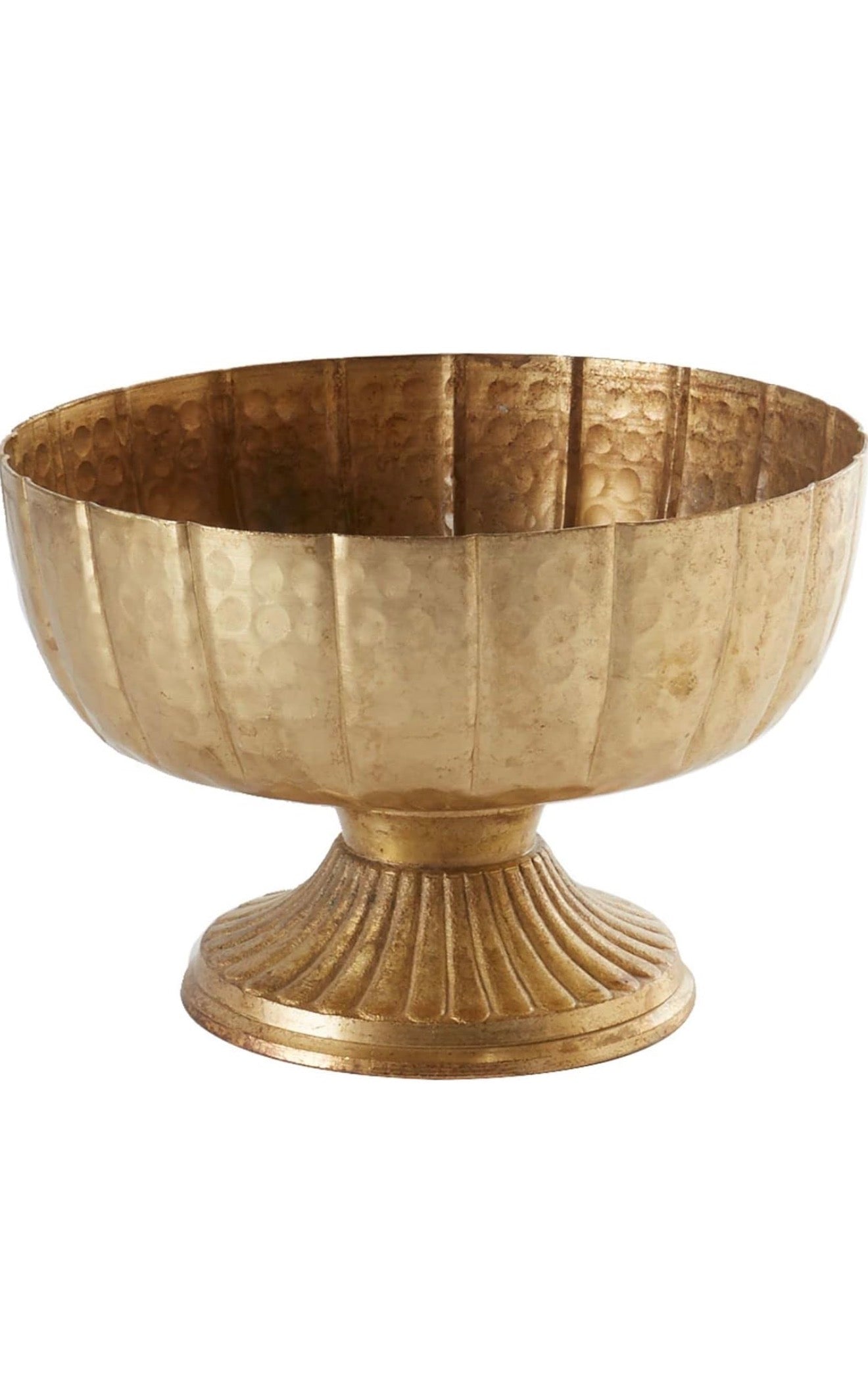 Metal Compote Vase