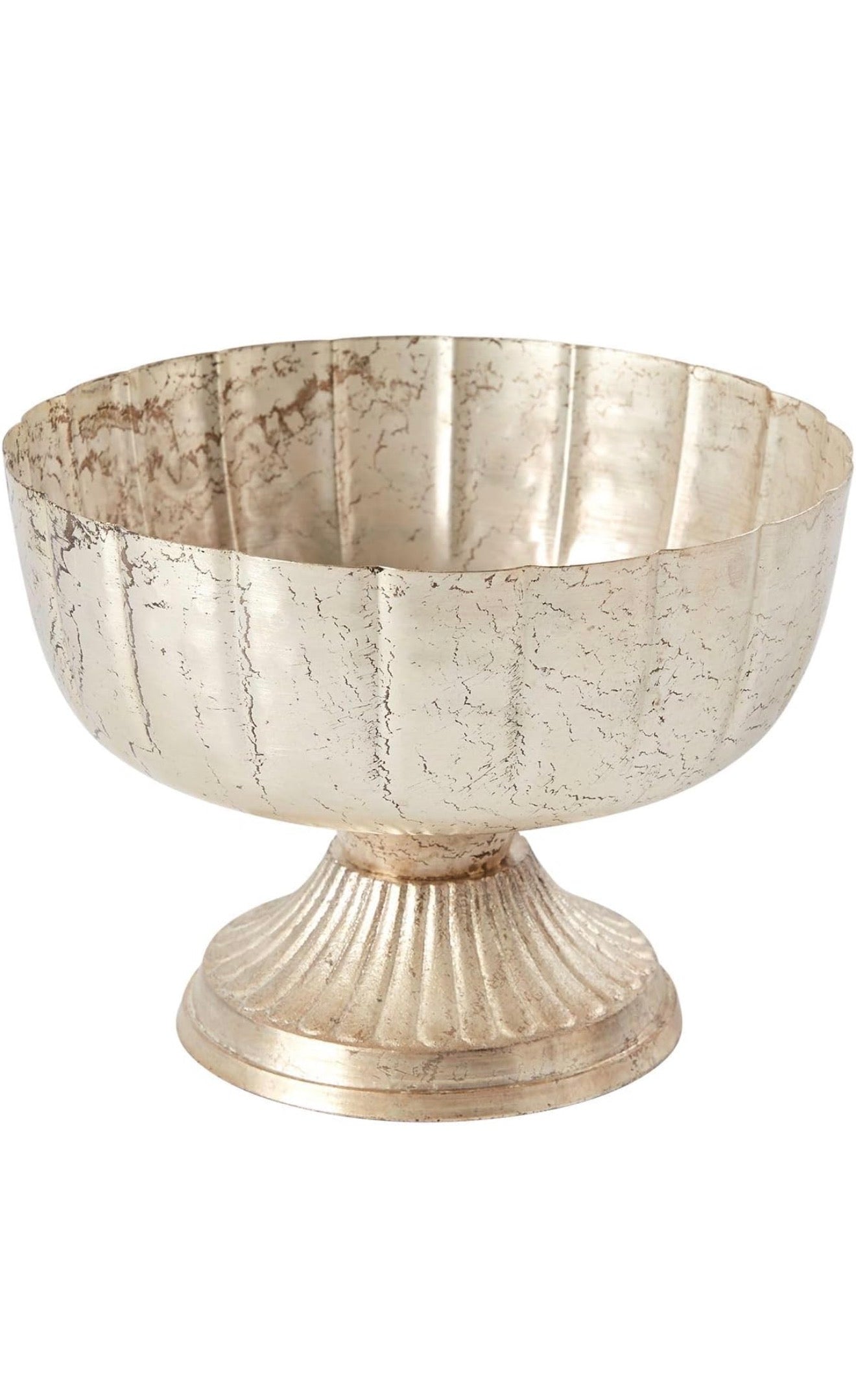 Metal Compote Vase