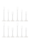 Glass Taper Candlestick Holder Set