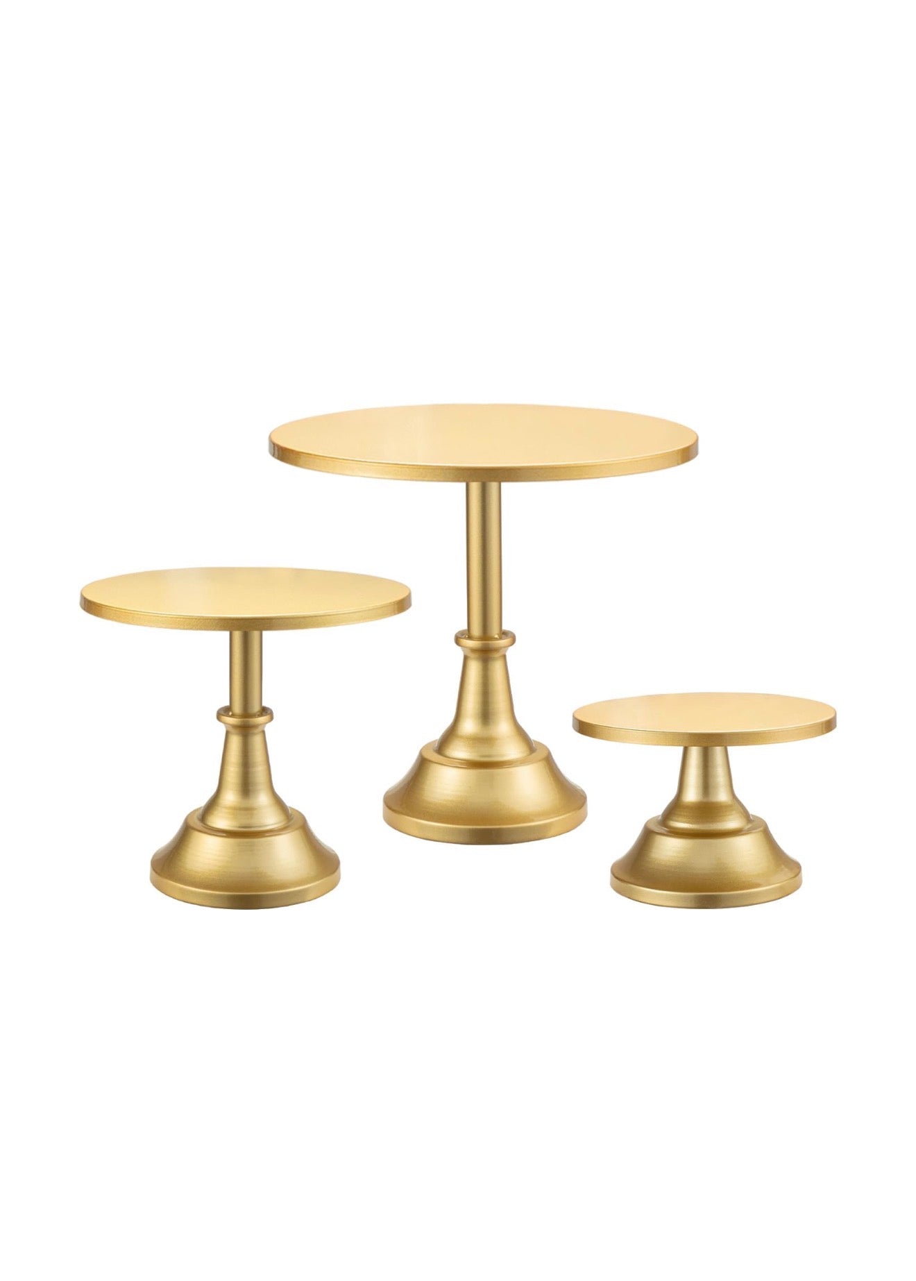 3 Piece Gold Pedestal Cake Stands