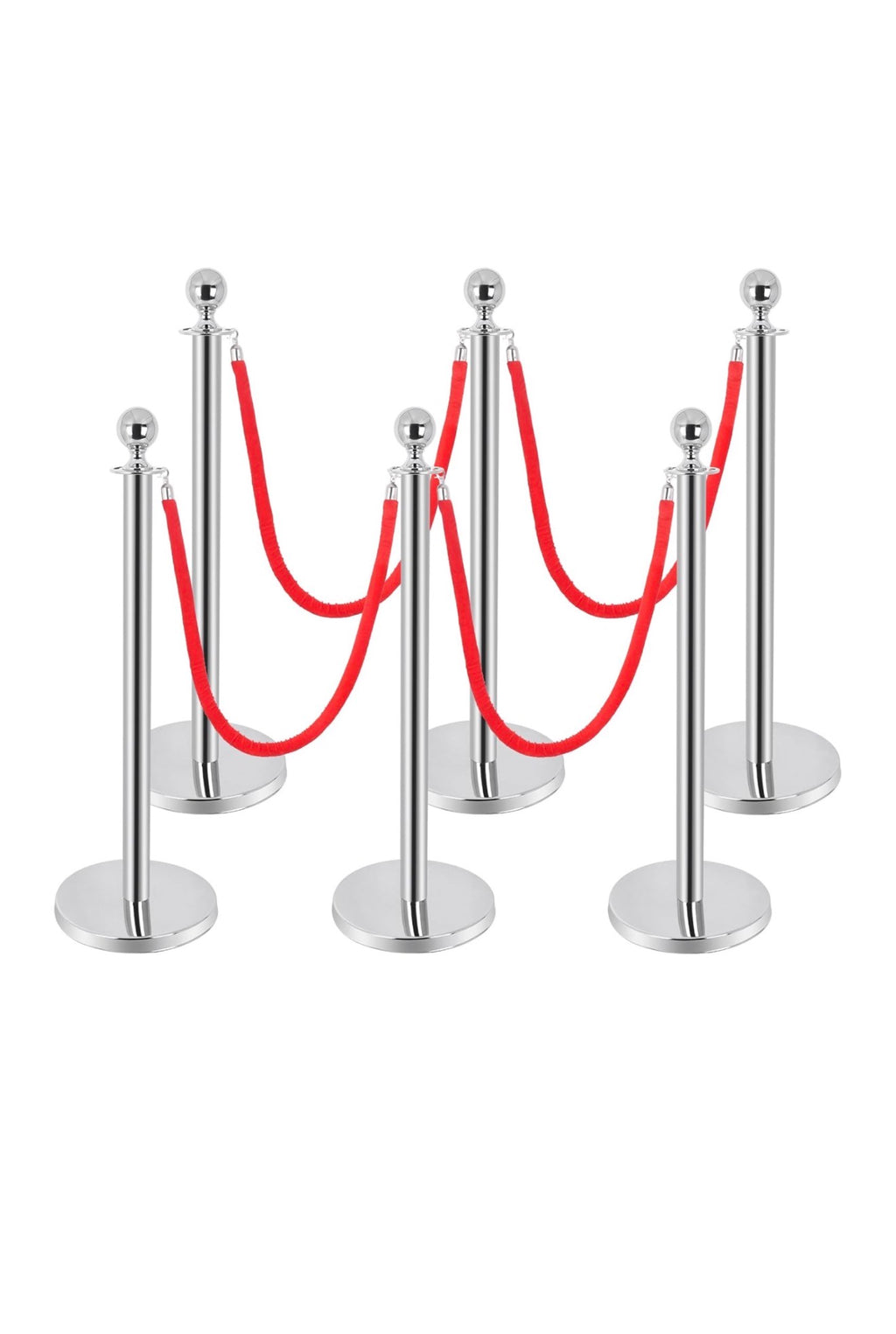 Silver Stanchions set of 6