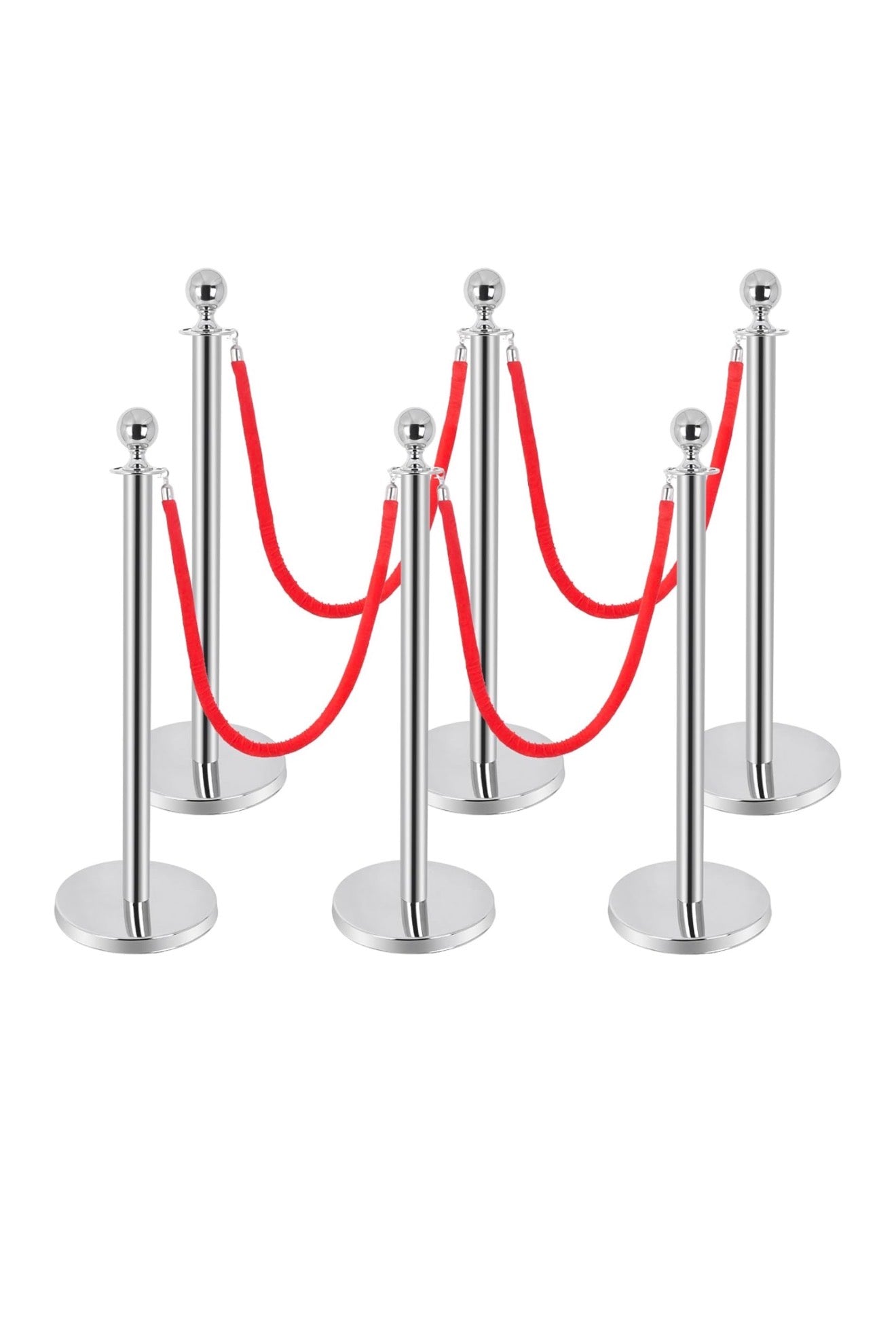 Silver Stanchions set of 6