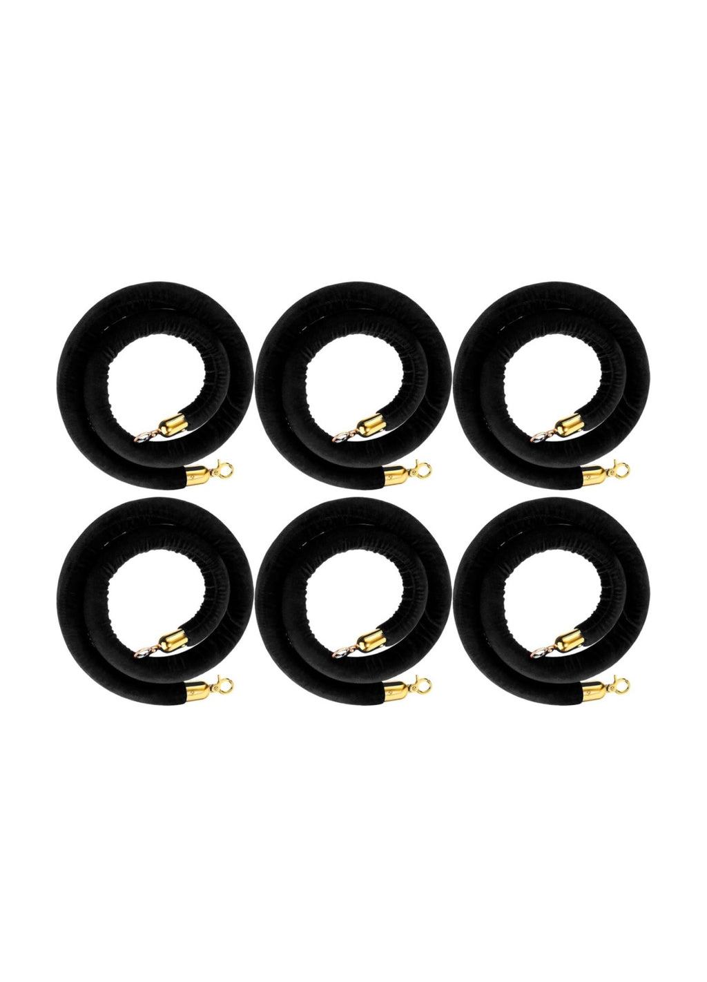 Black Stanchions set of 6
