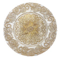 Gold Henna Glass Charger Plate