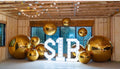 Gold Inflatable Mirror Ball Set