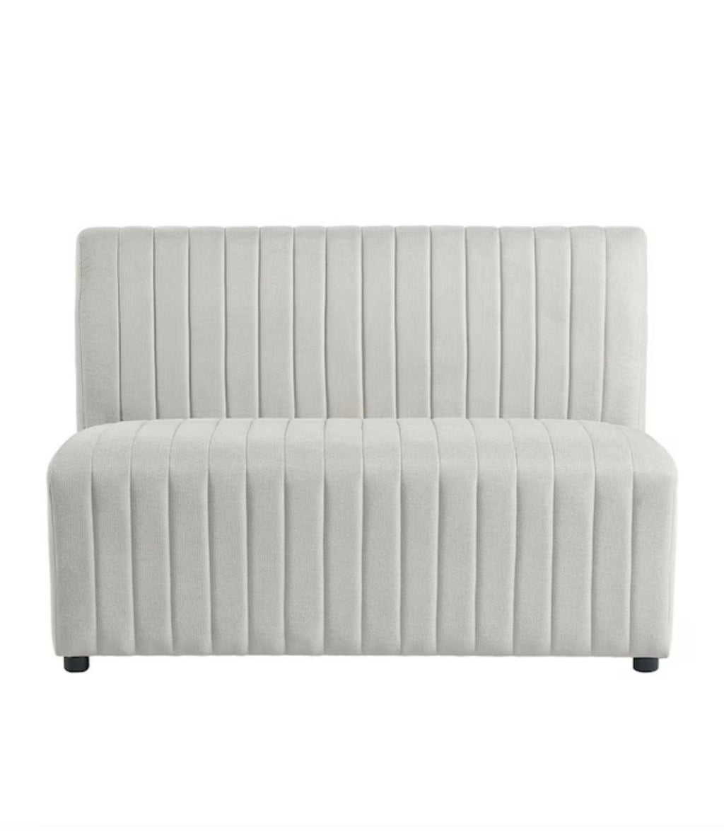 Beige Linen Banquette