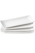 3 Piece White Porcelain Platter Set