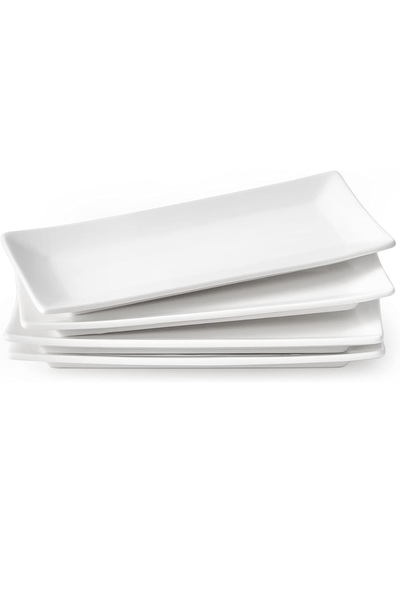 3 Piece White Porcelain Platter Set