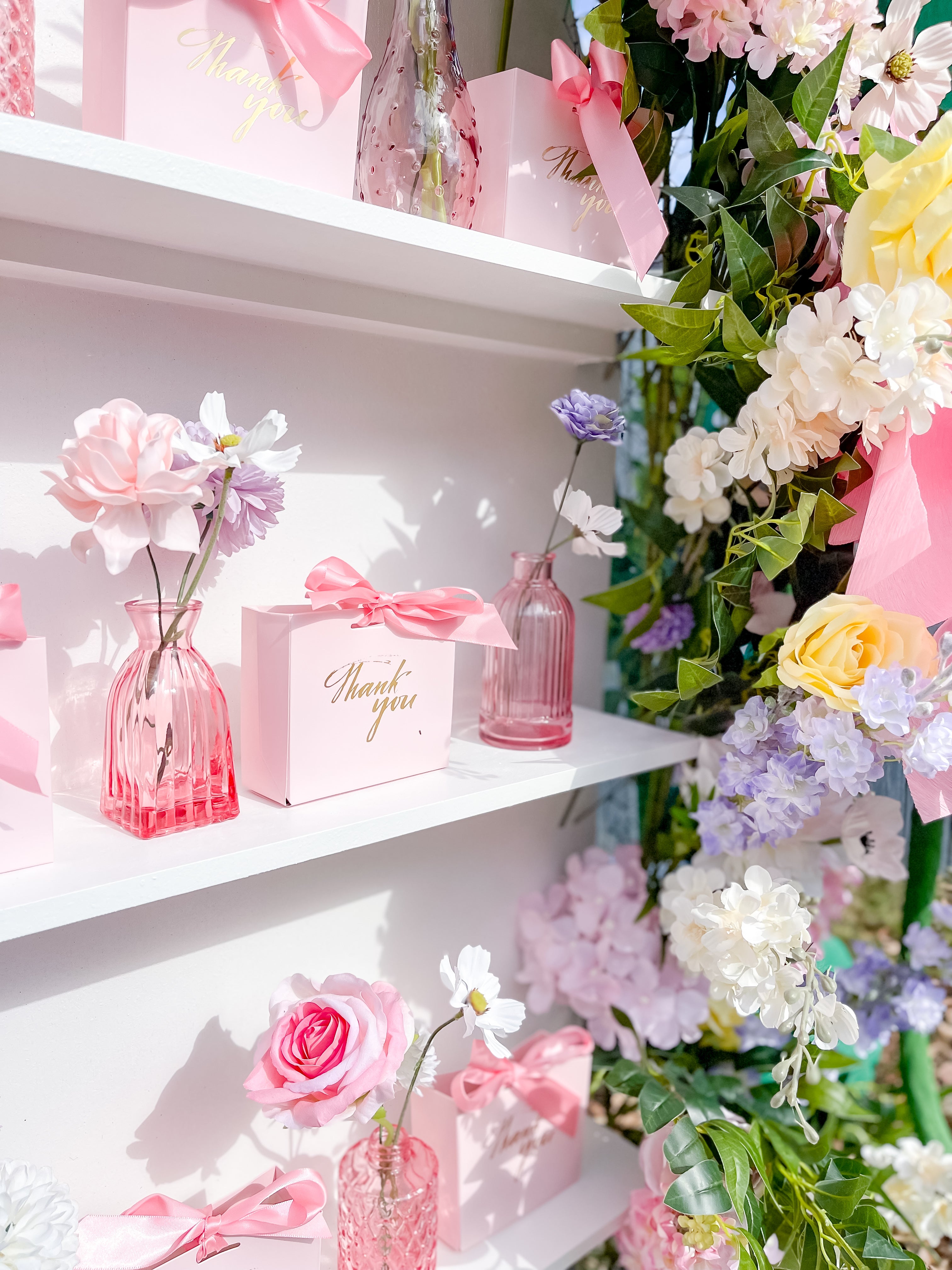 Pink Vintage Bud Vases