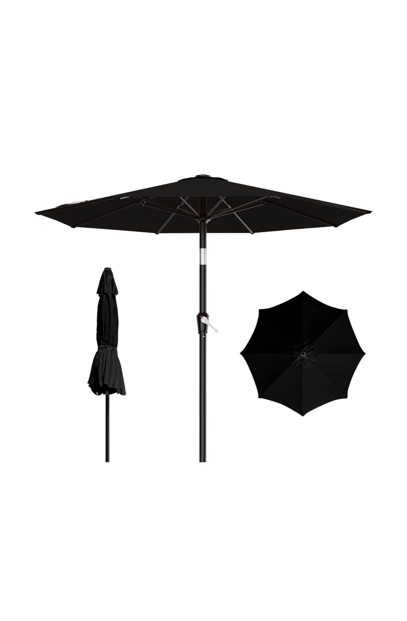 Black Patio Umbrella 9FT