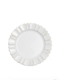 White Waved Scalloped Charger